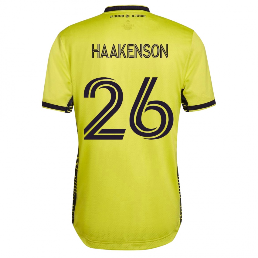 Mulher Camisola Luke Haakenson #26 Amarelo Principal 2023/24 Camisa Brasil