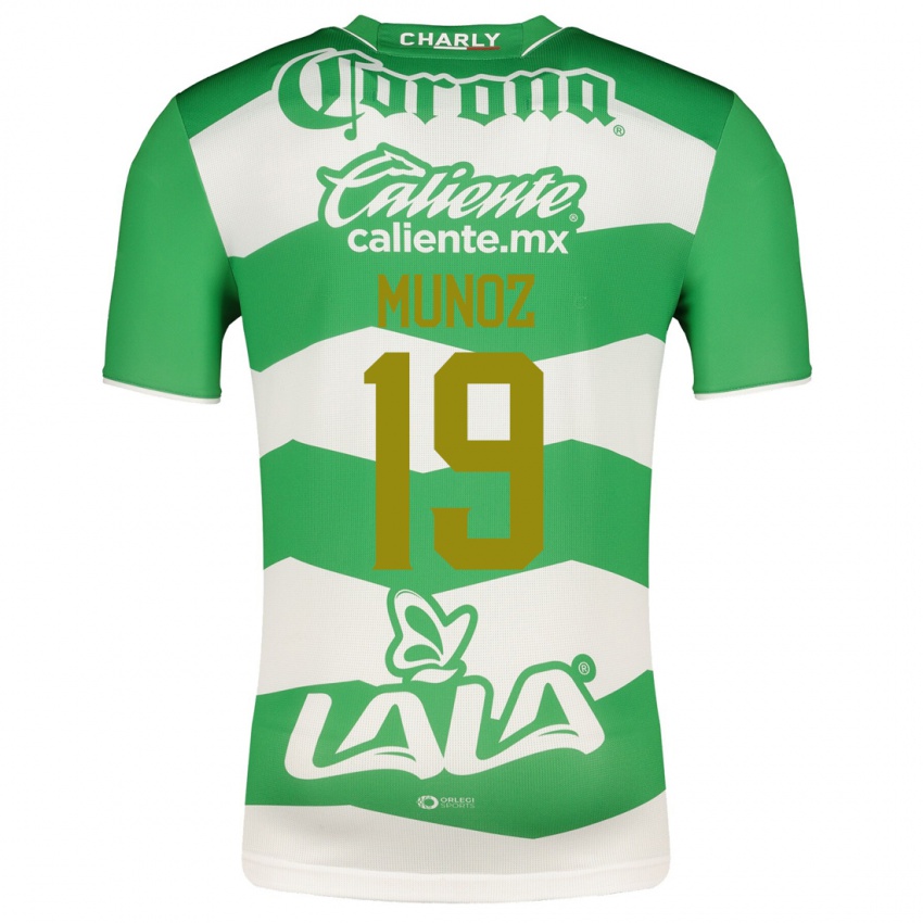 Mulher Camisola Santiago Munoz #19 Verde Principal 2023/24 Camisa Brasil