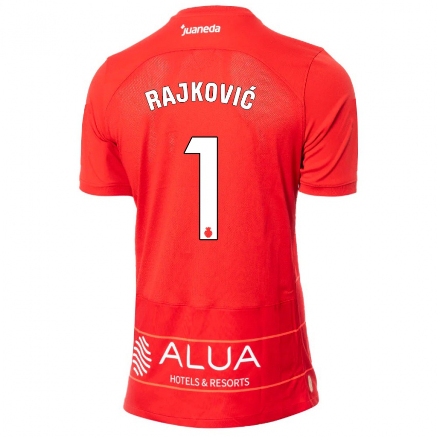 Mulher Camisola Predrag Rajkovic #1 Vermelho Principal 2023/24 Camisa Brasil