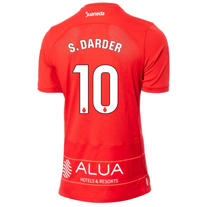 Mulher Camisola Sergi Darder #10 Vermelho Principal 2023/24 Camisa Brasil