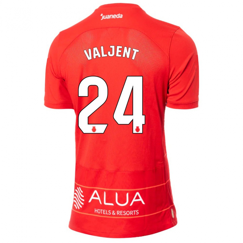 Mulher Camisola Martin Valjent #24 Vermelho Principal 2023/24 Camisa Brasil