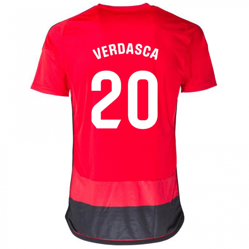 Mulher Camisola Diogo Verdasca #20 Vermelho Preto Principal 2023/24 Camisa Brasil