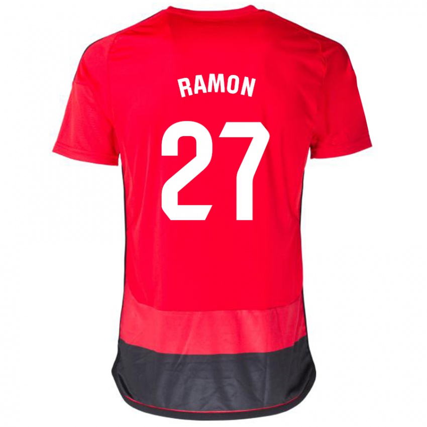 Mulher Camisola Pablo Ramón #27 Vermelho Preto Principal 2023/24 Camisa Brasil