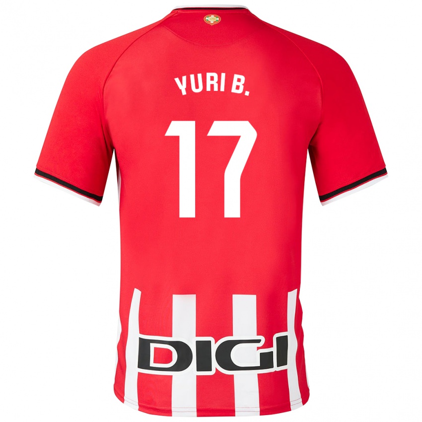 Mulher Camisola Yuri Berchiche #17 Vermelho Principal 2023/24 Camisa Brasil