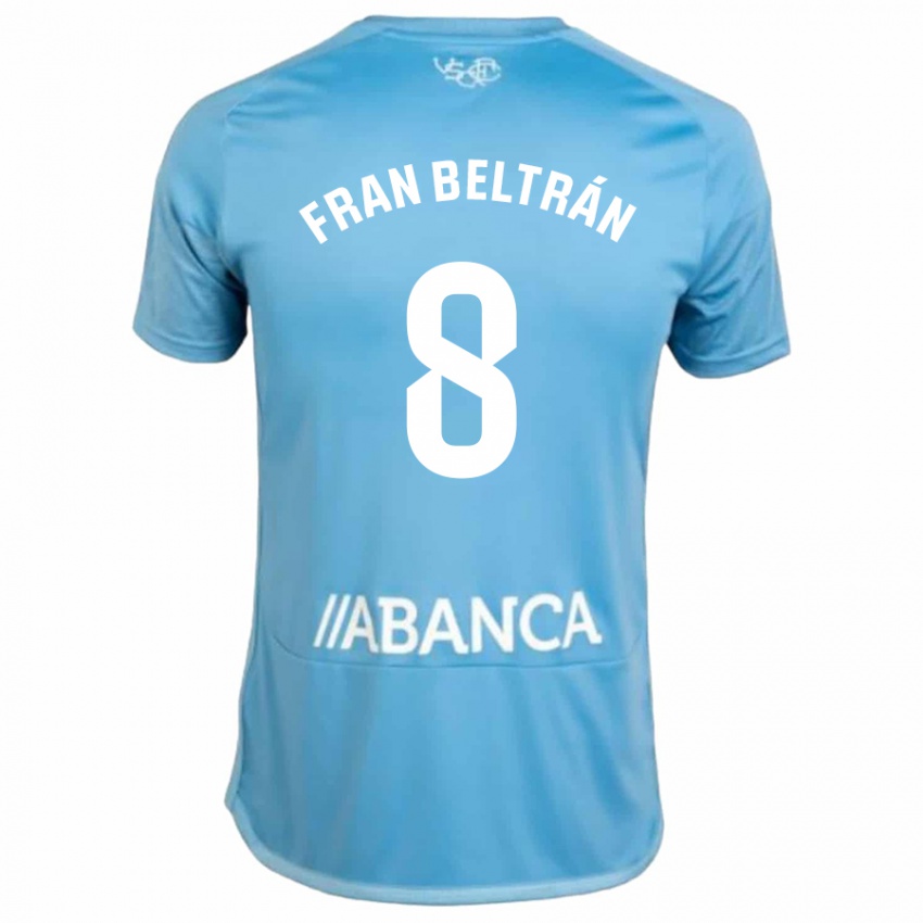 Mulher Camisola Fran Beltran #8 Azul Principal 2023/24 Camisa Brasil