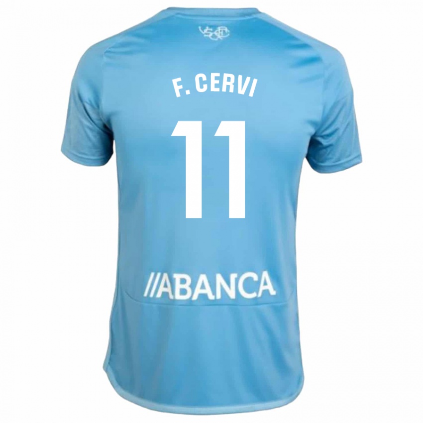 Mulher Camisola Franco Cervi #11 Azul Principal 2023/24 Camisa Brasil