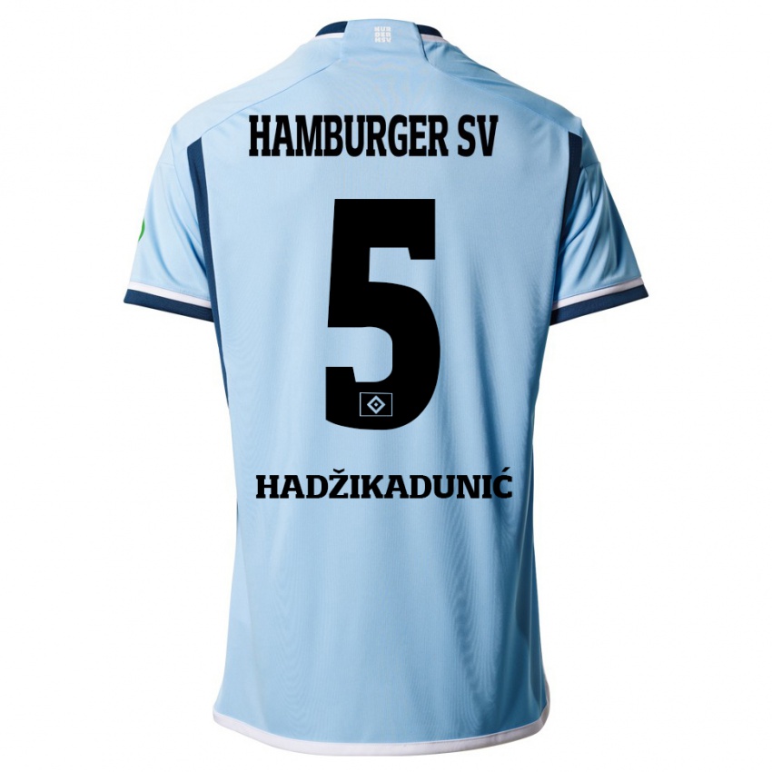 Mulher Camisola Dennis Hadzikadunic #5 Azul Alternativa 2023/24 Camisa Brasil