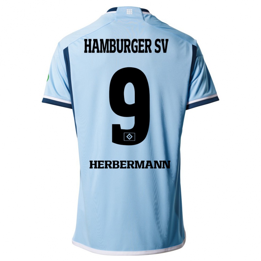 Mulher Camisola Kevin Herbermann #9 Azul Alternativa 2023/24 Camisa Brasil