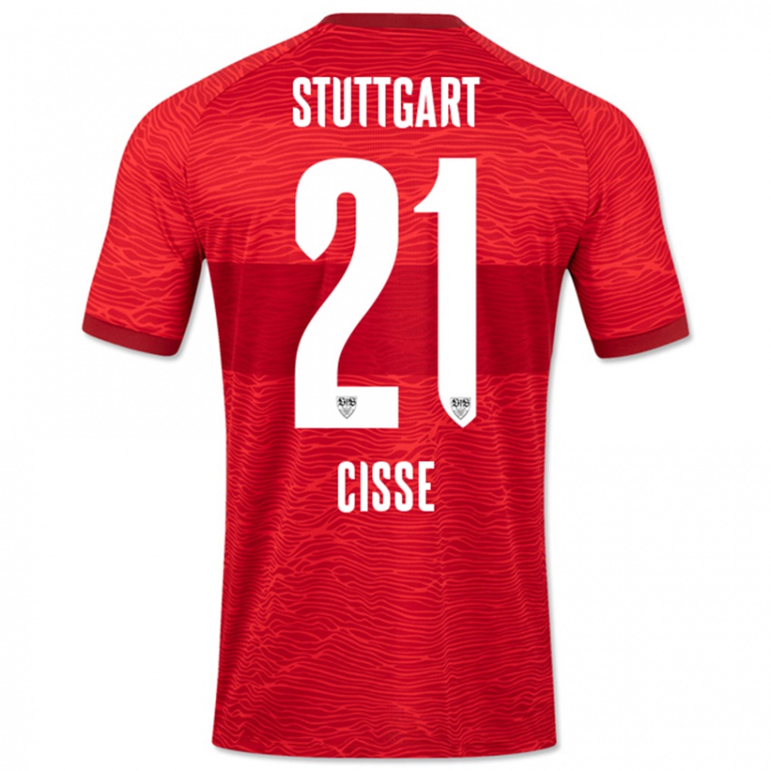 Mulher Camisola Moussa Cissé #21 Vermelho Alternativa 2023/24 Camisa Brasil