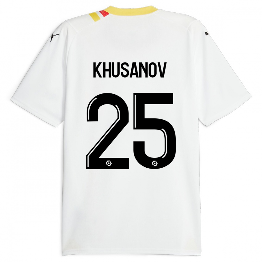 Mulher Camisola Abdukodir Khusanov #25 Preto Alternativa 2023/24 Camisa Brasil