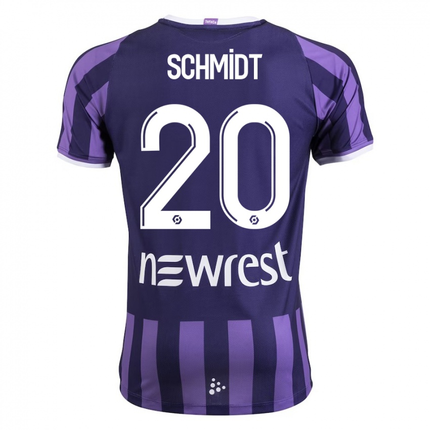 Mulher Camisola Niklas Schmidt #20 Roxo Alternativa 2023/24 Camisa Brasil