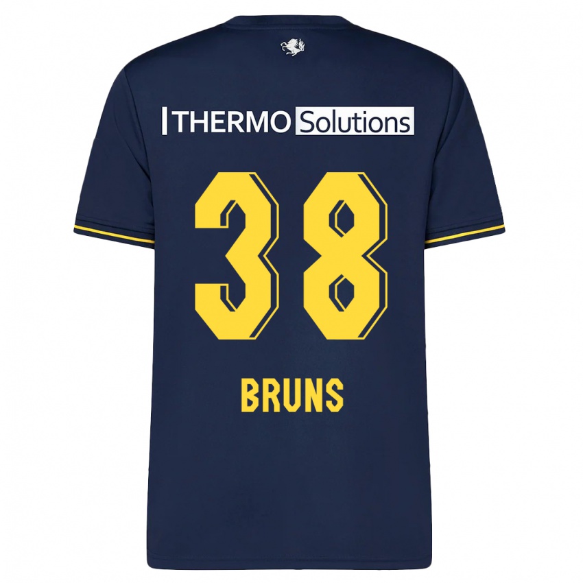 Mulher Camisola Max Bruns #38 Marinha Alternativa 2023/24 Camisa Brasil