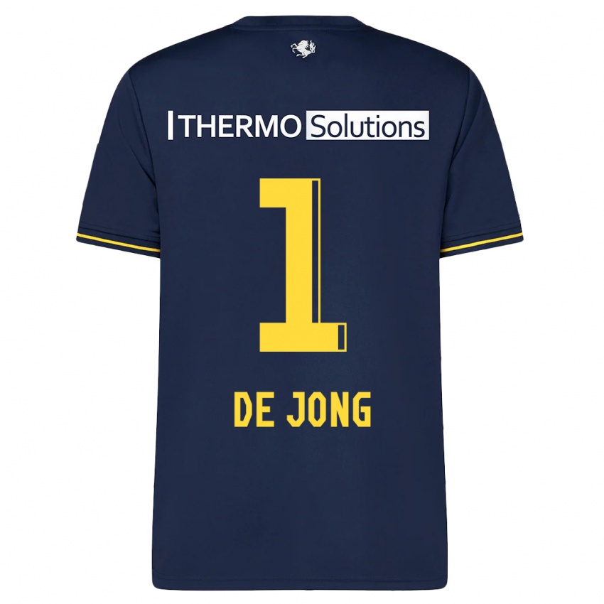 Mulher Camisola Daniëlle De Jong #1 Marinha Alternativa 2023/24 Camisa Brasil