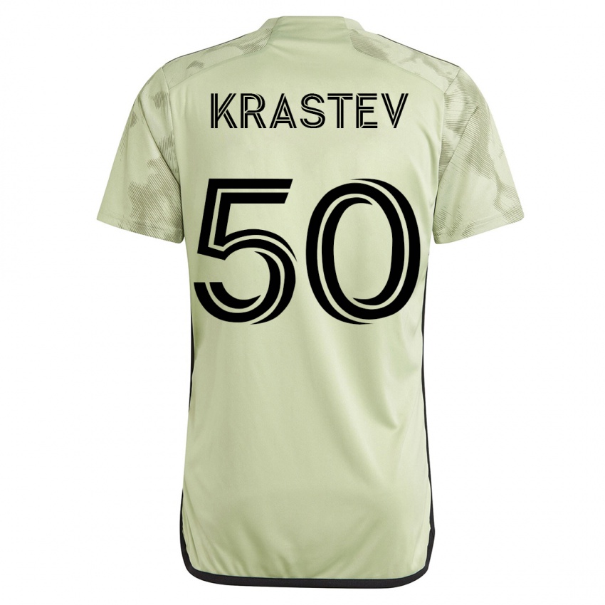 Mulher Camisola Filip Krastev #50 Verde Alternativa 2023/24 Camisa Brasil