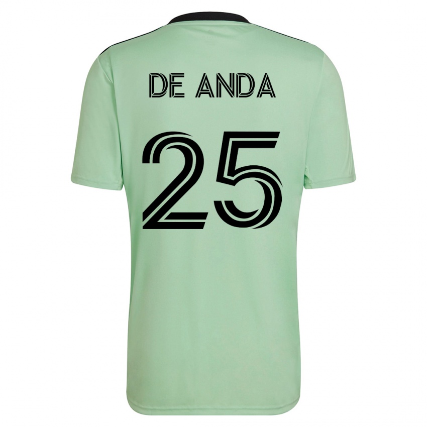 Mulher Camisola Anthony De Anda #25 Luz Verde Alternativa 2023/24 Camisa Brasil