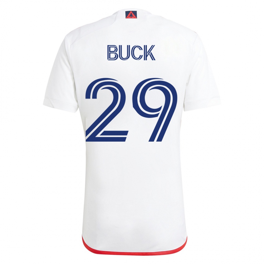 Mulher Camisola Noel Buck #29 Branco Vermelho Alternativa 2023/24 Camisa Brasil