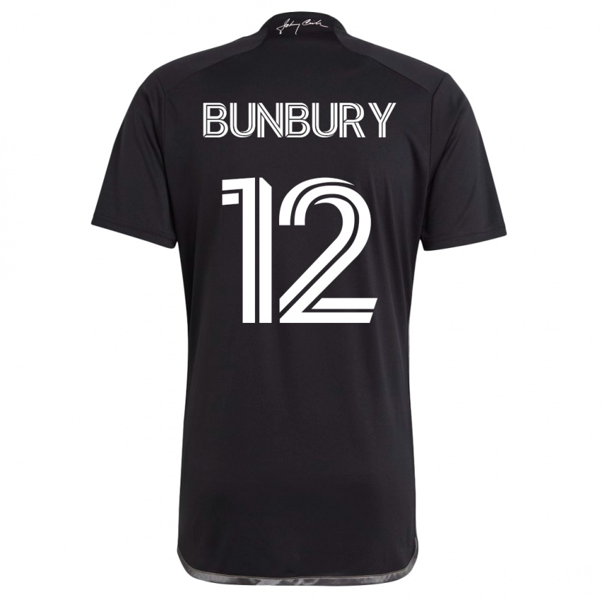 Mulher Camisola Teal Bunbury #12 Preto Alternativa 2023/24 Camisa Brasil
