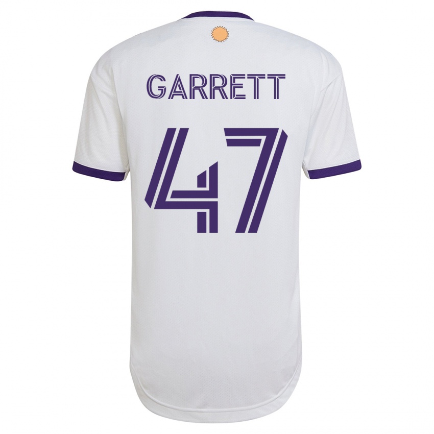 Mulher Camisola Ian Garrett #47 Branco Alternativa 2023/24 Camisa Brasil