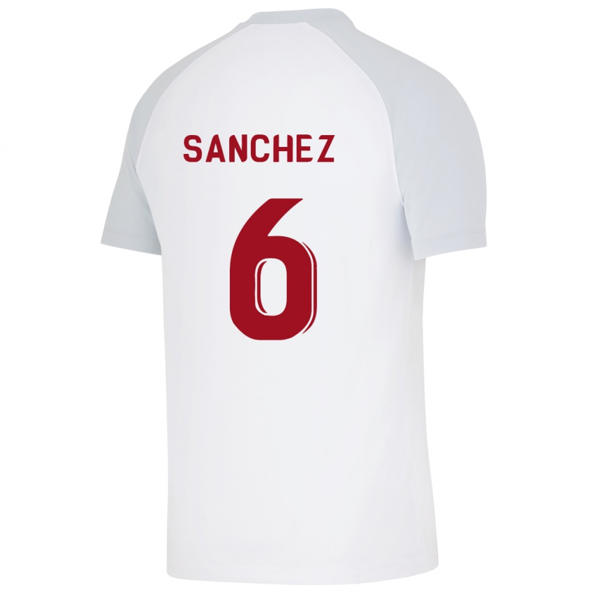 Mulher Camisola Davinson Sanchez #6 Branco Alternativa 2023/24 Camisa Brasil