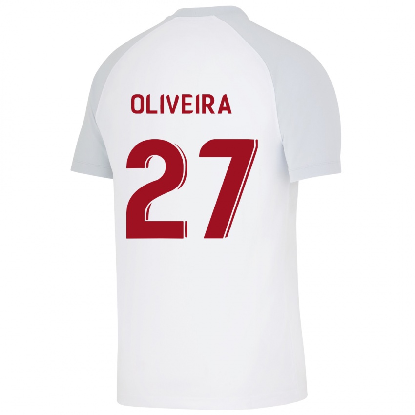 Mulher Camisola Sergio Oliveira #27 Branco Alternativa 2023/24 Camisa Brasil