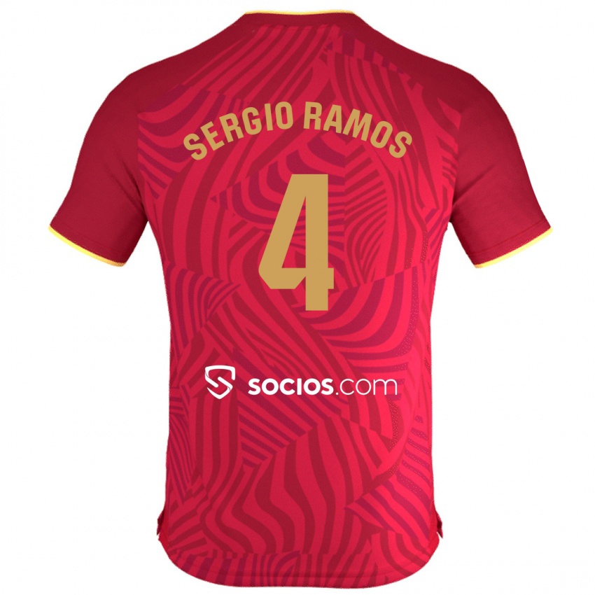 Mulher Camisola Sergio Ramos #4 Vermelho Alternativa 2023/24 Camisa Brasil