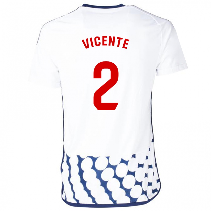 Mulher Camisola David Vicente #2 Branco Alternativa 2023/24 Camisa Brasil
