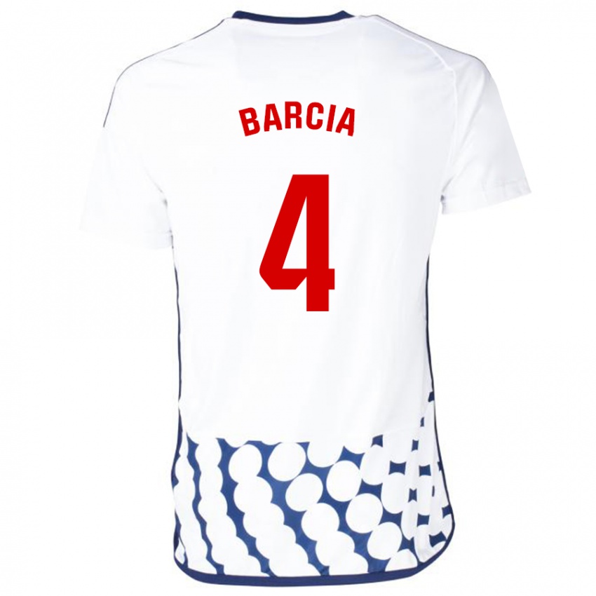 Mulher Camisola Sergio Barcia #4 Branco Alternativa 2023/24 Camisa Brasil