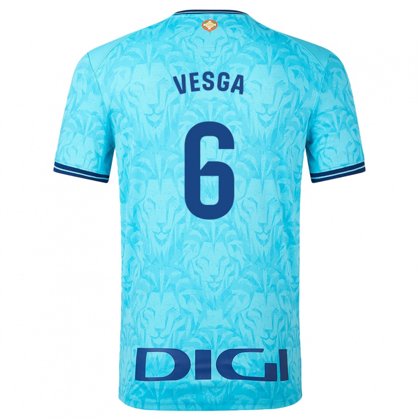 Mulher Camisola Mikel Vesga #6 Céu Azul Alternativa 2023/24 Camisa Brasil