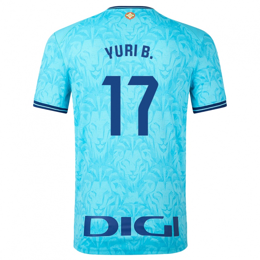 Mulher Camisola Yuri Berchiche #17 Céu Azul Alternativa 2023/24 Camisa Brasil