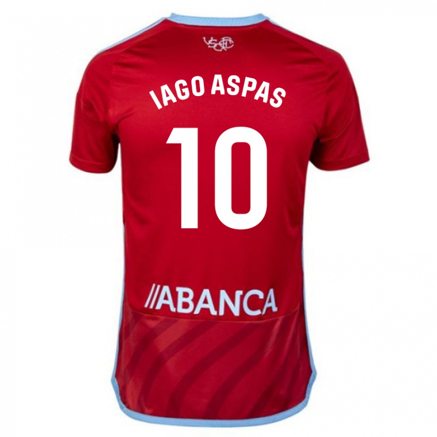 Mulher Camisola Iago Aspas #10 Vermelho Alternativa 2023/24 Camisa Brasil