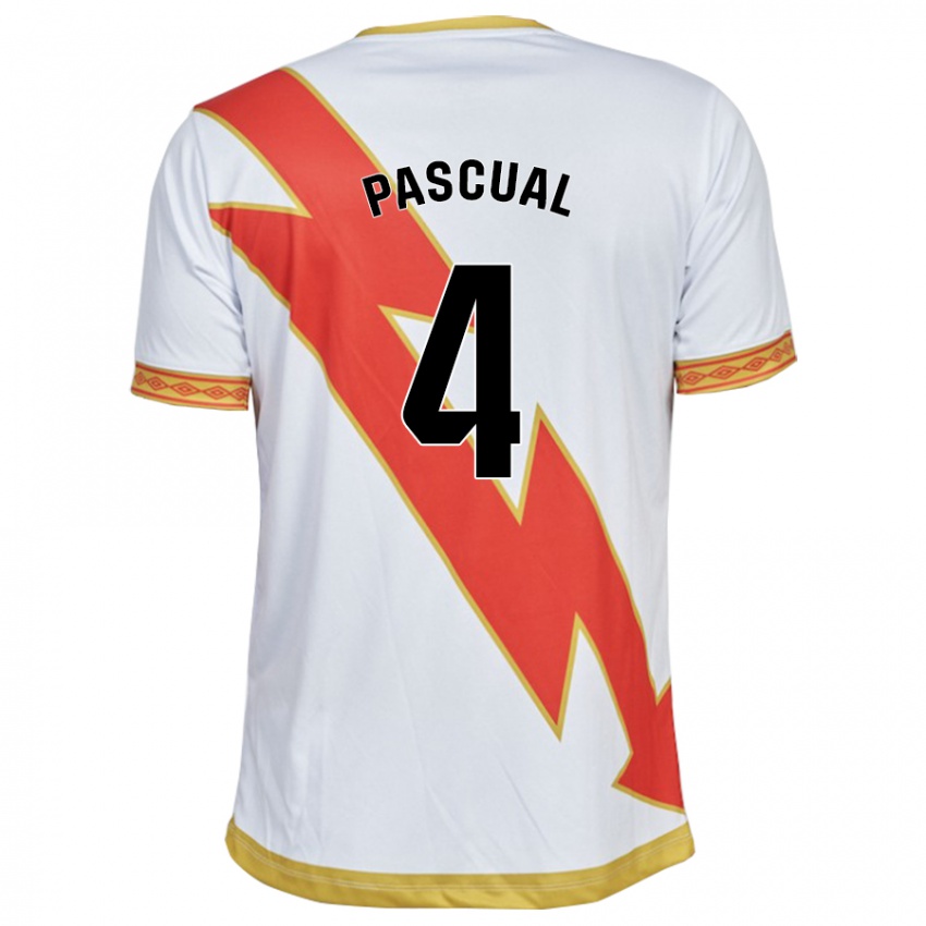 Criança Camisola Martín Pascual #4 Branco Principal 2023/24 Camisa Brasil