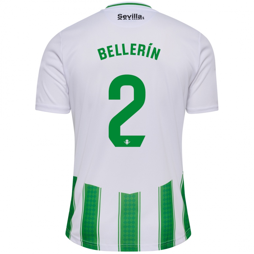 Criança Camisola Hector Bellerin #2 Branco Principal 2023/24 Camisa Brasil