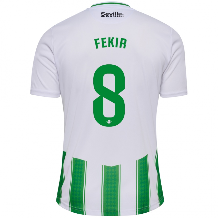 Criança Camisola Nabil Fekir #8 Branco Principal 2023/24 Camisa Brasil