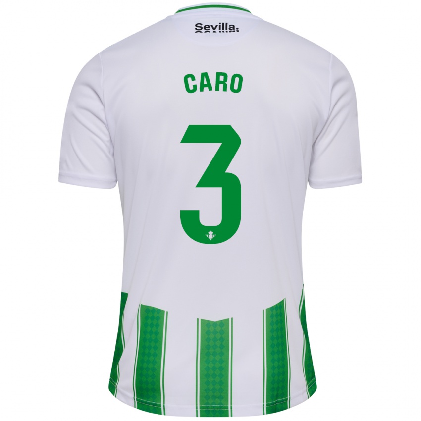 Criança Camisola Andrés Caro #3 Branco Principal 2023/24 Camisa Brasil