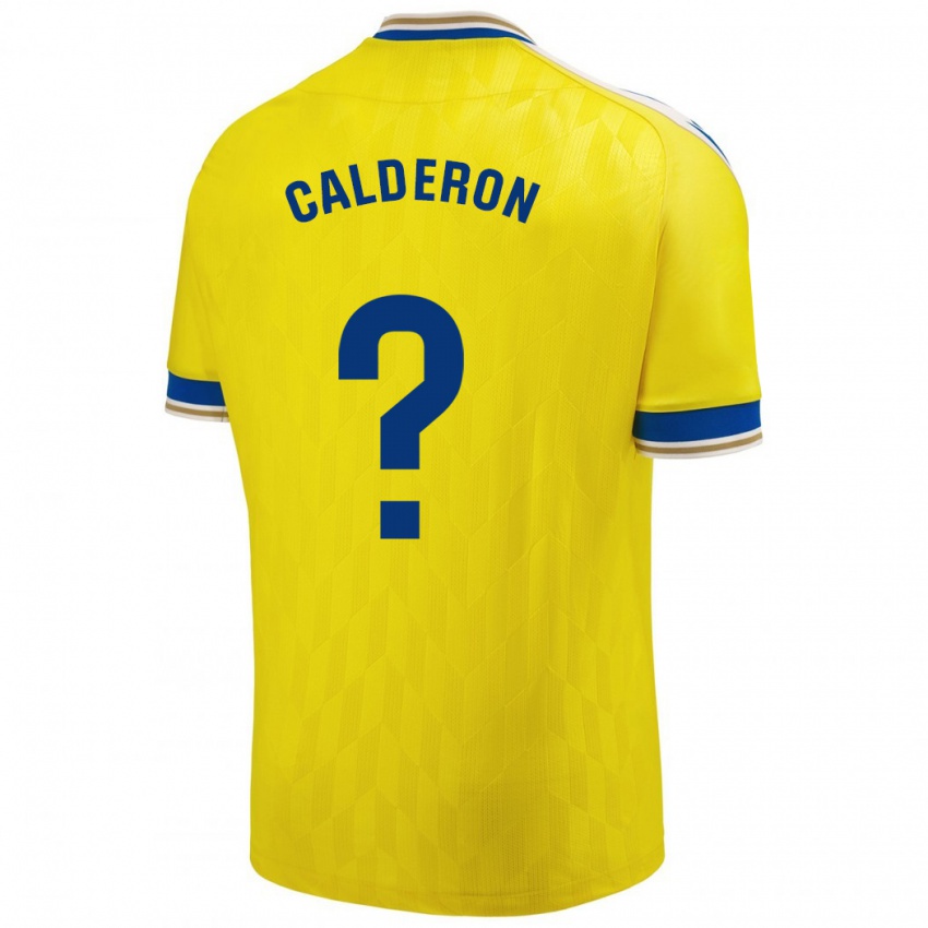 Criança Camisola Martín Calderón #0 Amarelo Principal 2023/24 Camisa Brasil