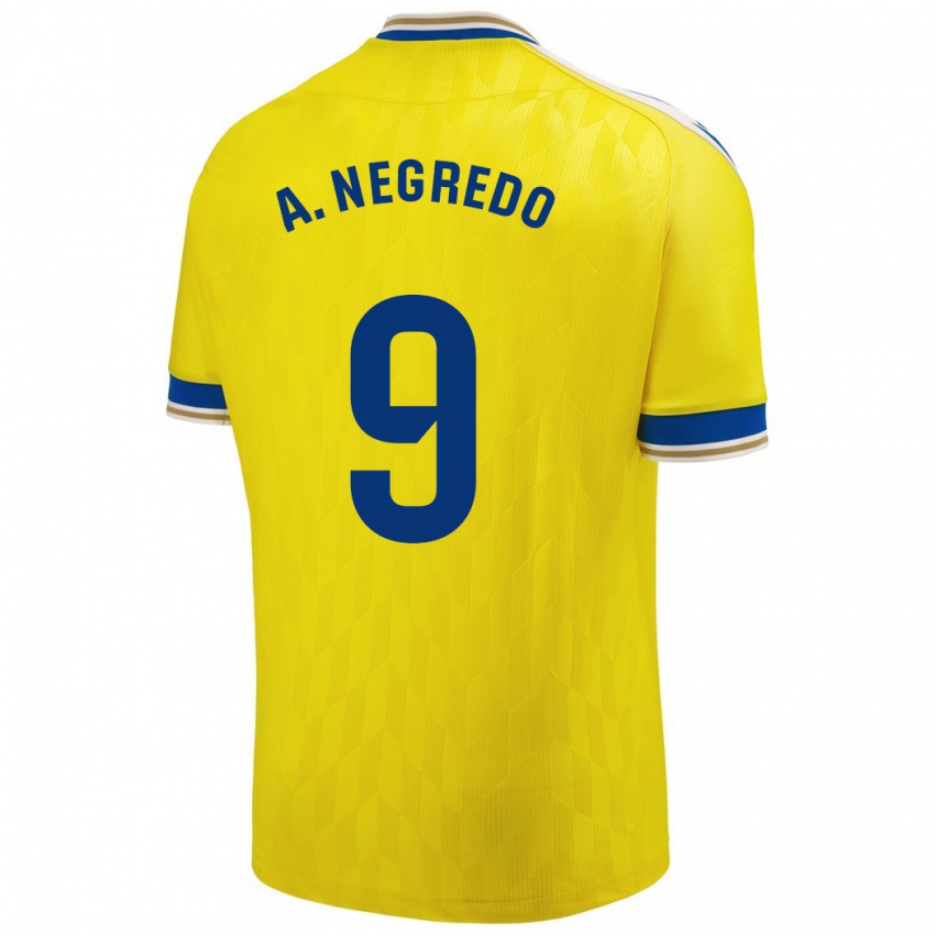 Criança Camisola Álvaro Negredo #9 Amarelo Principal 2023/24 Camisa Brasil