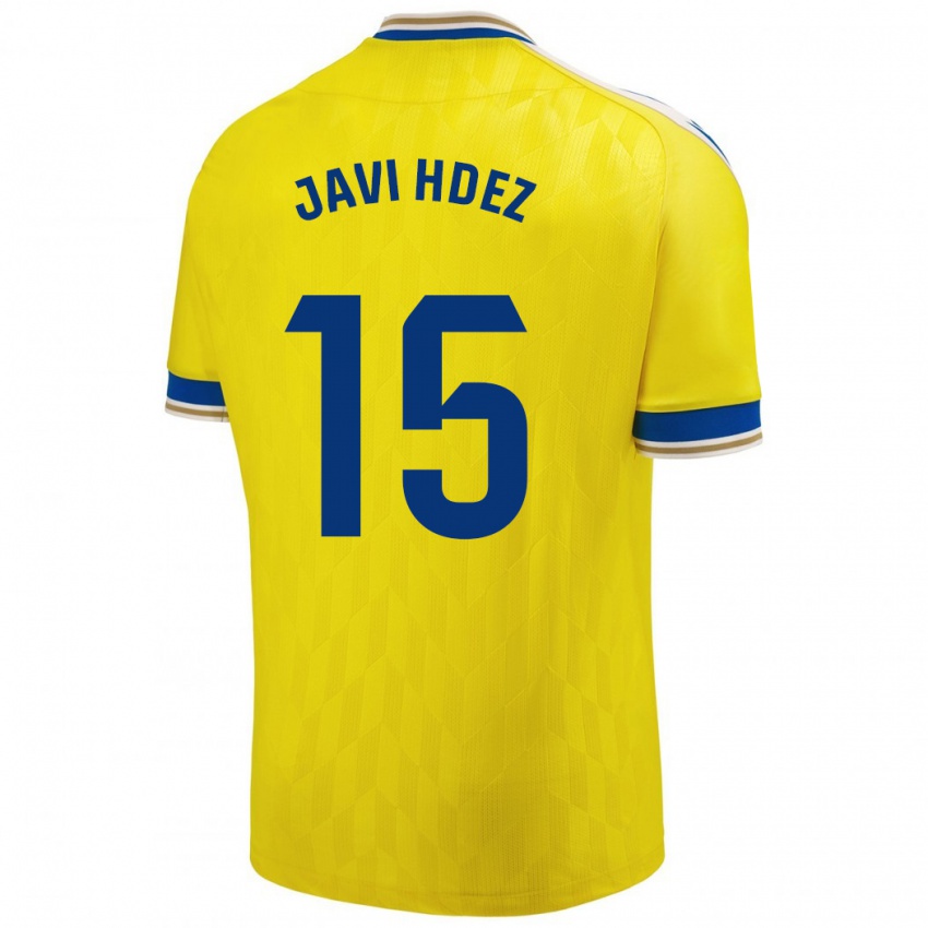 Criança Camisola Javi Hernández #15 Amarelo Principal 2023/24 Camisa Brasil