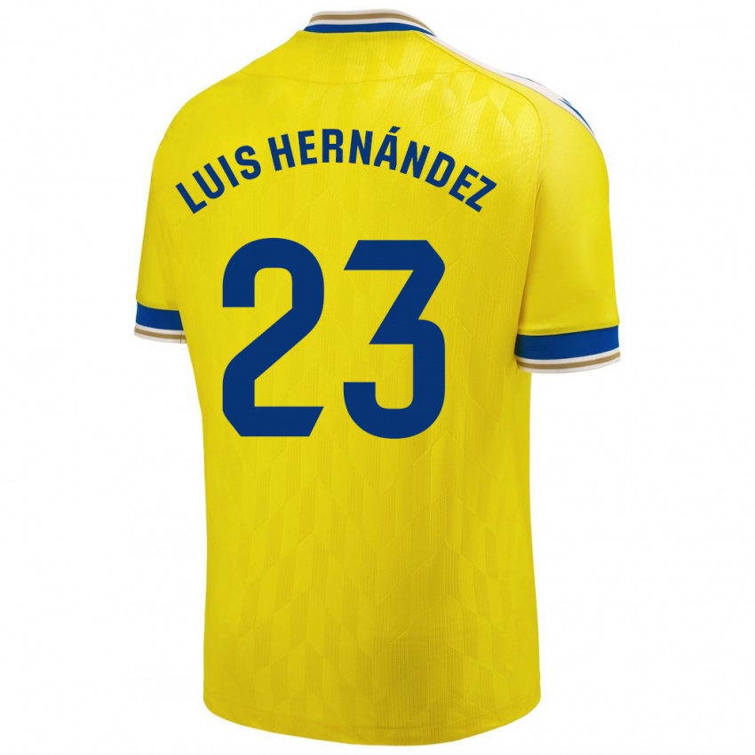 Criança Camisola Luis Hernández #23 Amarelo Principal 2023/24 Camisa Brasil