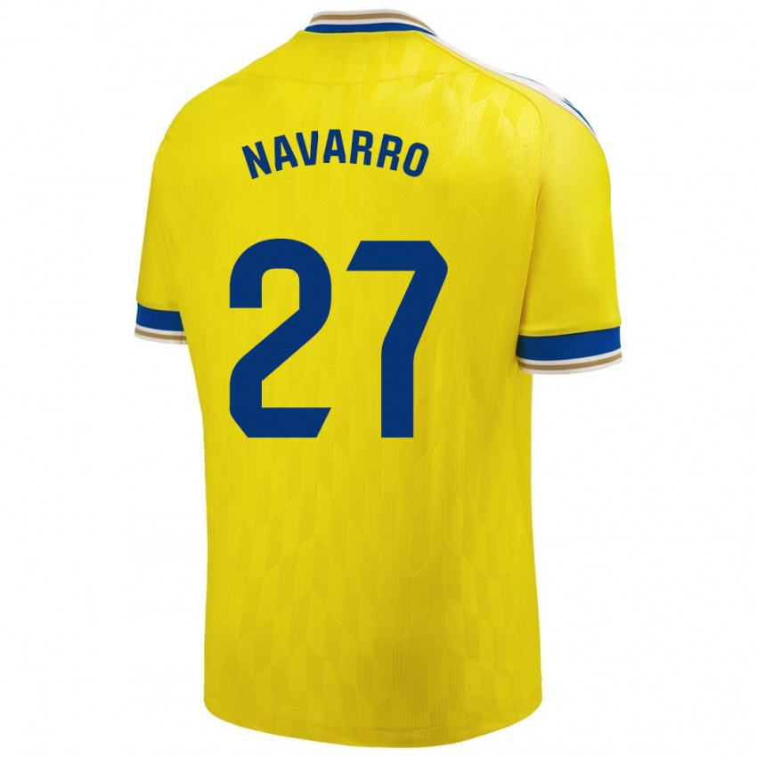 Criança Camisola Robert Navarro #27 Amarelo Principal 2023/24 Camisa Brasil