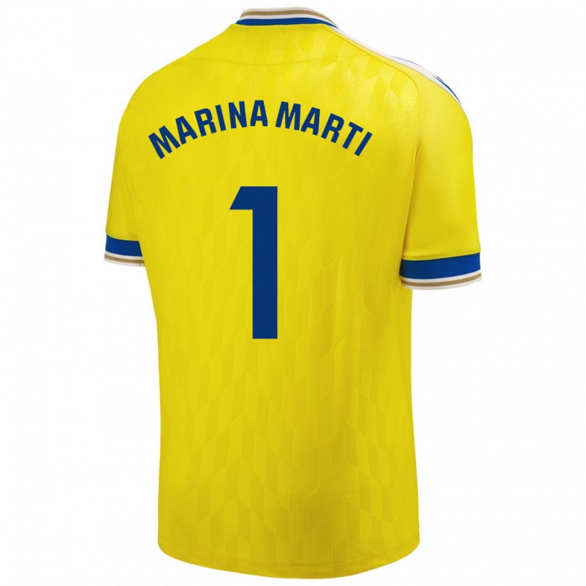 Criança Camisola Marina Martí #1 Amarelo Principal 2023/24 Camisa Brasil