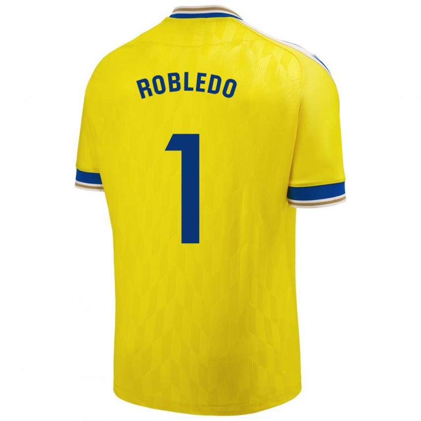 Criança Camisola Robledo #1 Amarelo Principal 2023/24 Camisa Brasil