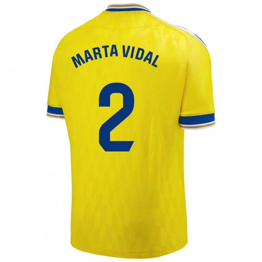 Criança Camisola Marta Vidal Vela #2 Amarelo Principal 2023/24 Camisa Brasil