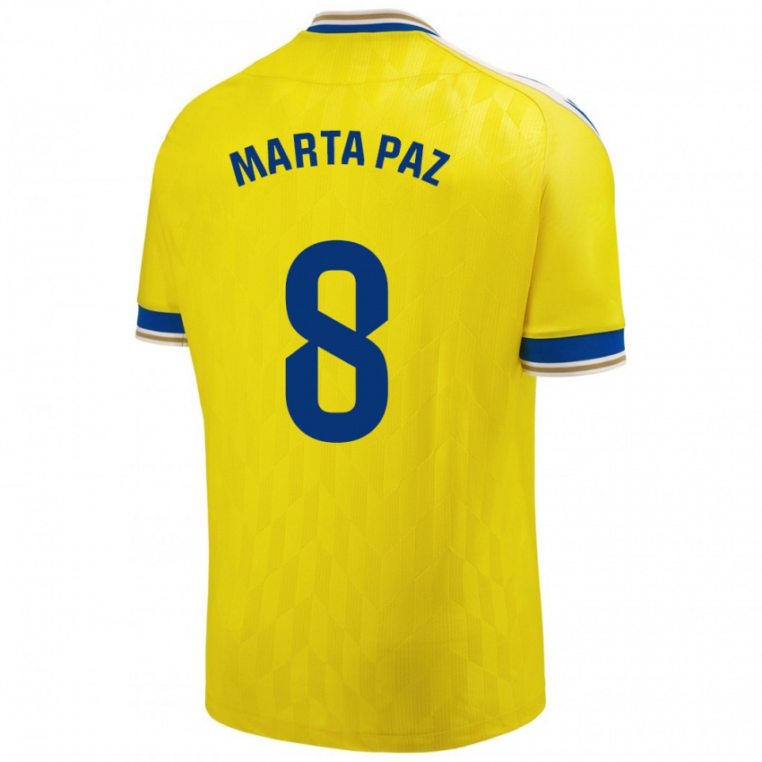 Criança Camisola Marta Milagros Paz Cruz #8 Amarelo Principal 2023/24 Camisa Brasil