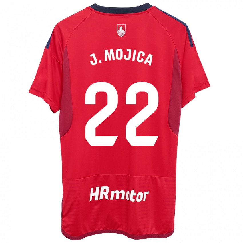 Criança Camisola Johan Mojica #22 Vermelho Principal 2023/24 Camisa Brasil