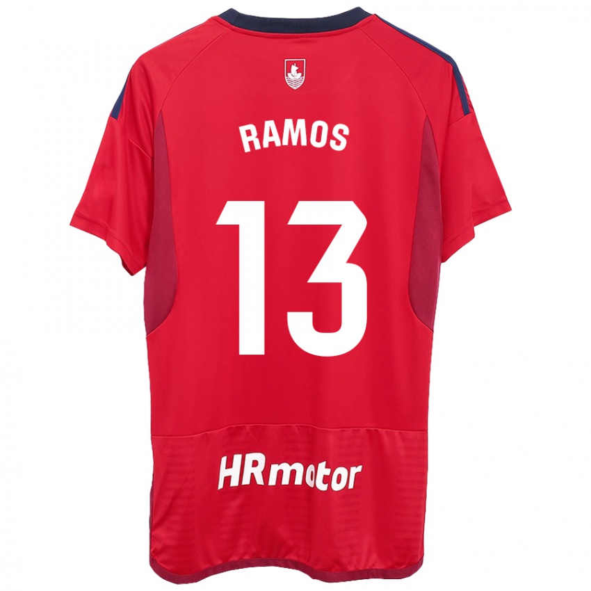 Criança Camisola Darío Ramos #13 Vermelho Principal 2023/24 Camisa Brasil