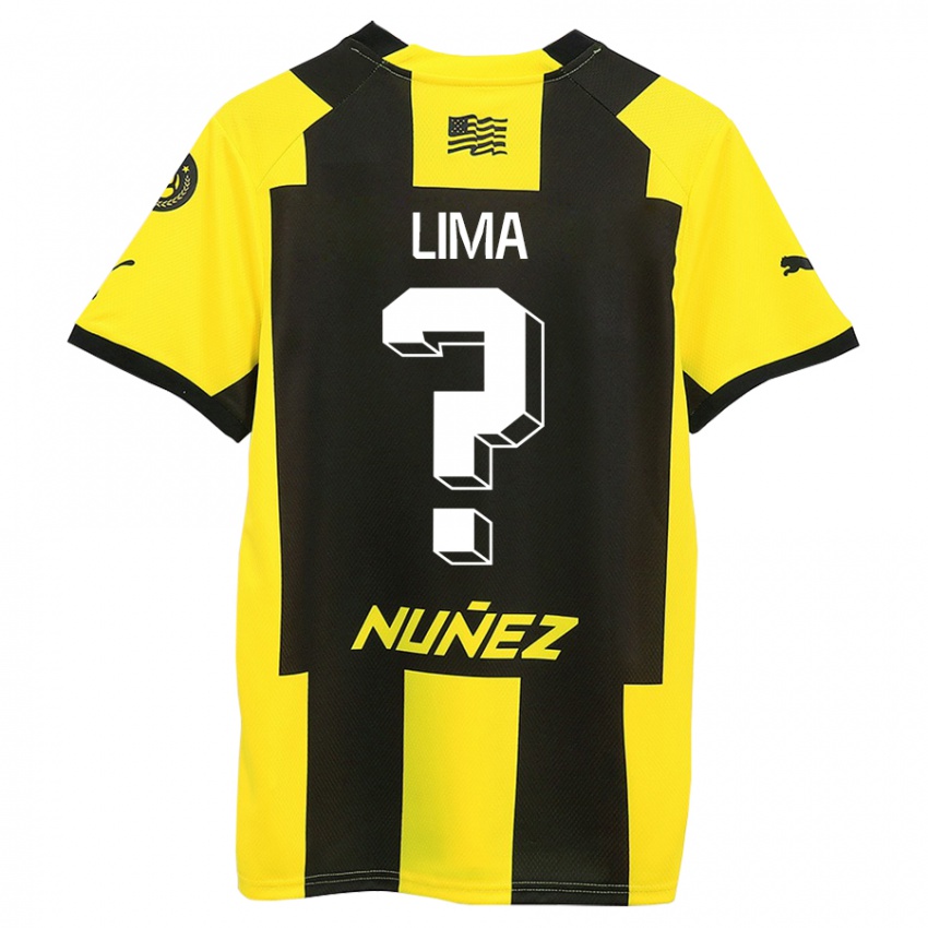 Criança Camisola Jhonatan Lima #0 Amarelo Preto Principal 2023/24 Camisa Brasil