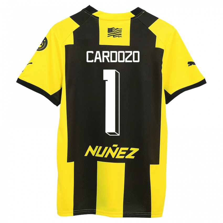 Criança Camisola Thiago Cardozo #1 Amarelo Preto Principal 2023/24 Camisa Brasil