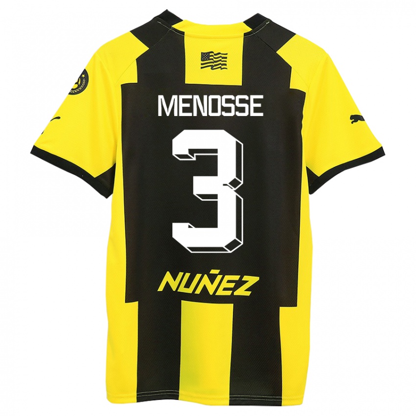 Criança Camisola Hernán Menosse #3 Amarelo Preto Principal 2023/24 Camisa Brasil