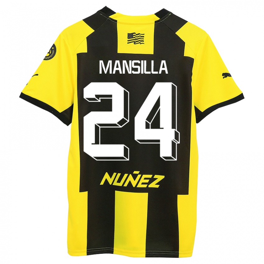 Criança Camisola Brian Mansilla #24 Amarelo Preto Principal 2023/24 Camisa Brasil