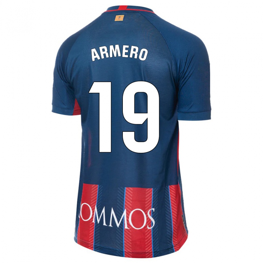 Criança Camisola Sergi Armero #19 Marinha Principal 2023/24 Camisa Brasil